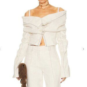 NWT JACQUEMUS La Veste Camargue in Light Beige size 6